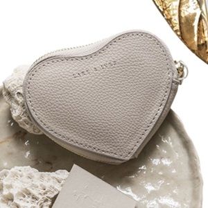 Lark & Ives Gray Heart Shaped Coin Purse